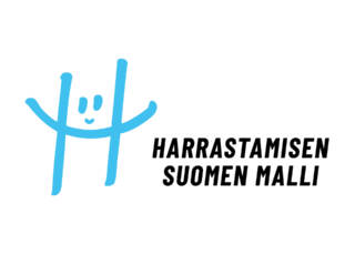 Harrastamisen Suomen malli logo taustalla